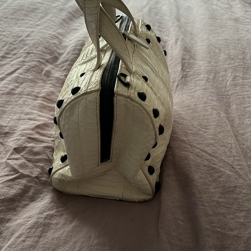 Loeffler Randall Python Print Top Handle Purse - image 3